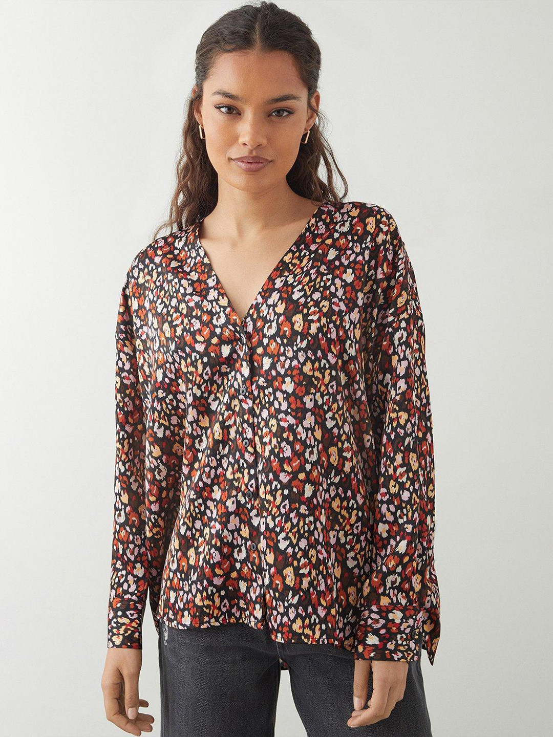 DOROTHY PERKINS Printed Petite High-Low Top