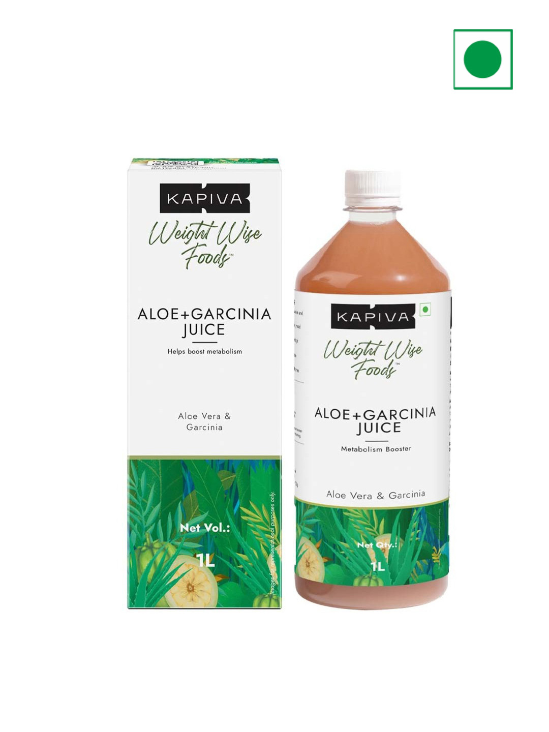 Kapiva Aloe Vera & Garcinia Juice for Weight Management & Detoxification - 1L
