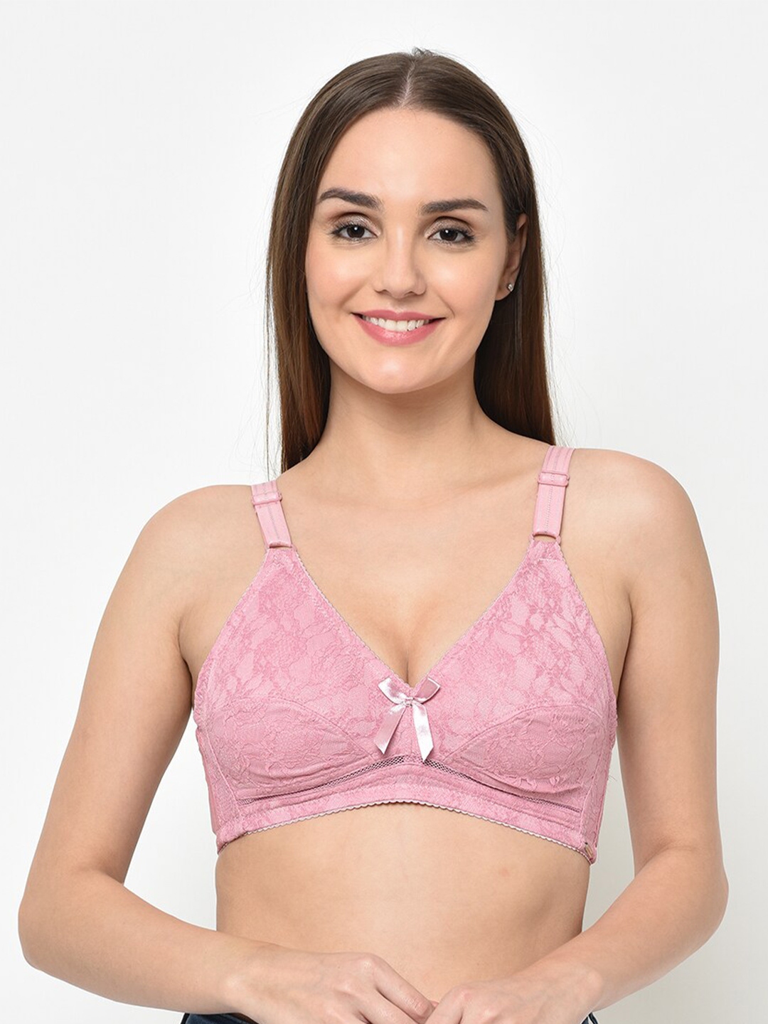 Buy Enamor High Coverage Non Padded Cotton Bra-White at Rs.449