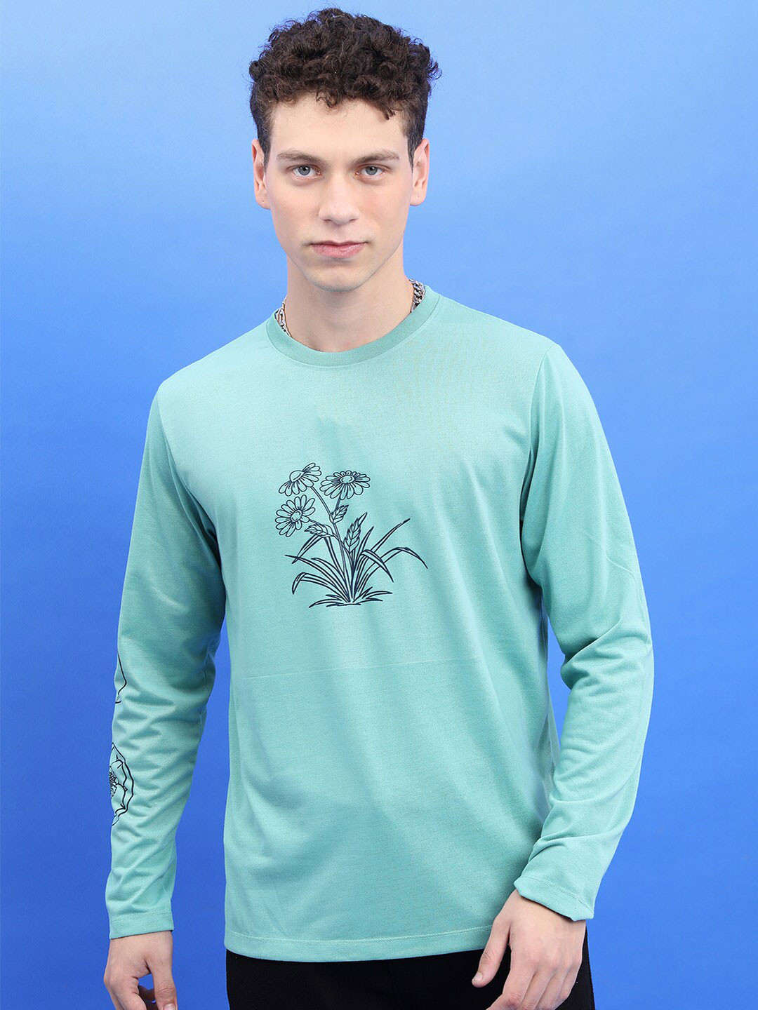 KETCH Graphic Printed Round Neck Relaxed Fit T-shirt