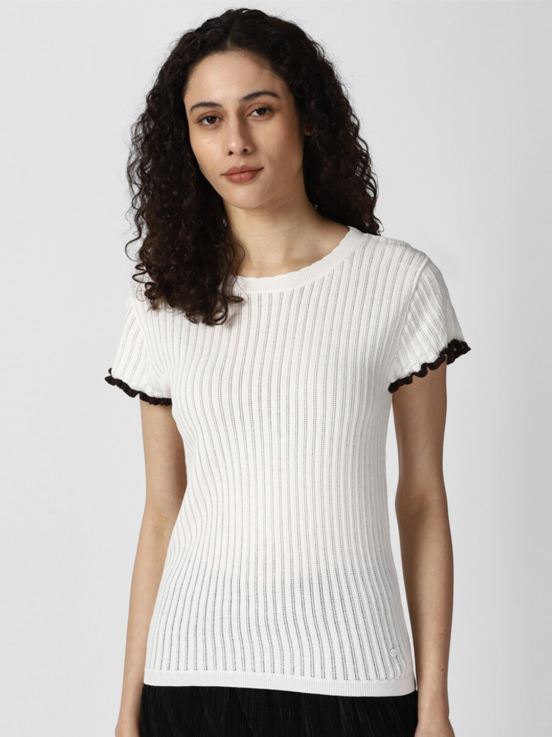 Van Heusen Woman Ribbed Formal Fitted Top