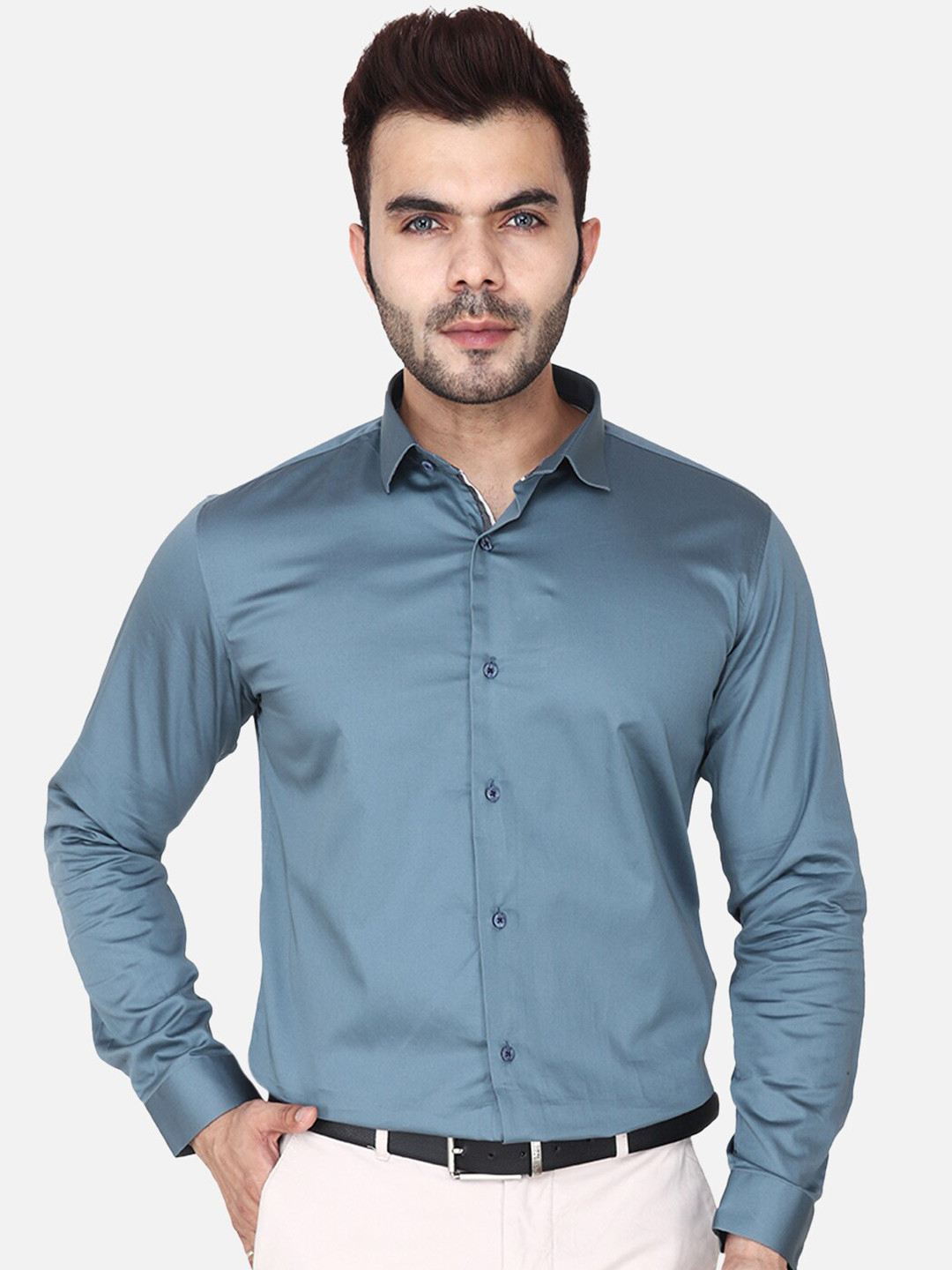 Steele Classic Regular Fit Spread Collar Formal Shirt