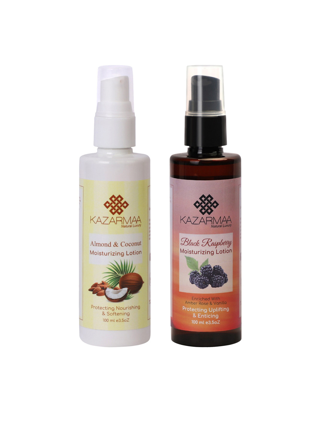 KAZARMAA Set of Black Raspberry + Almond & Coconut Moisturizing Body Lotion - 100ml Each