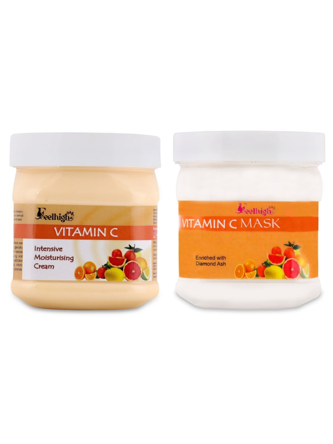 FEELHIGH Set of Vitamin C Brightening Cream + Face Mask - 500 ml Each