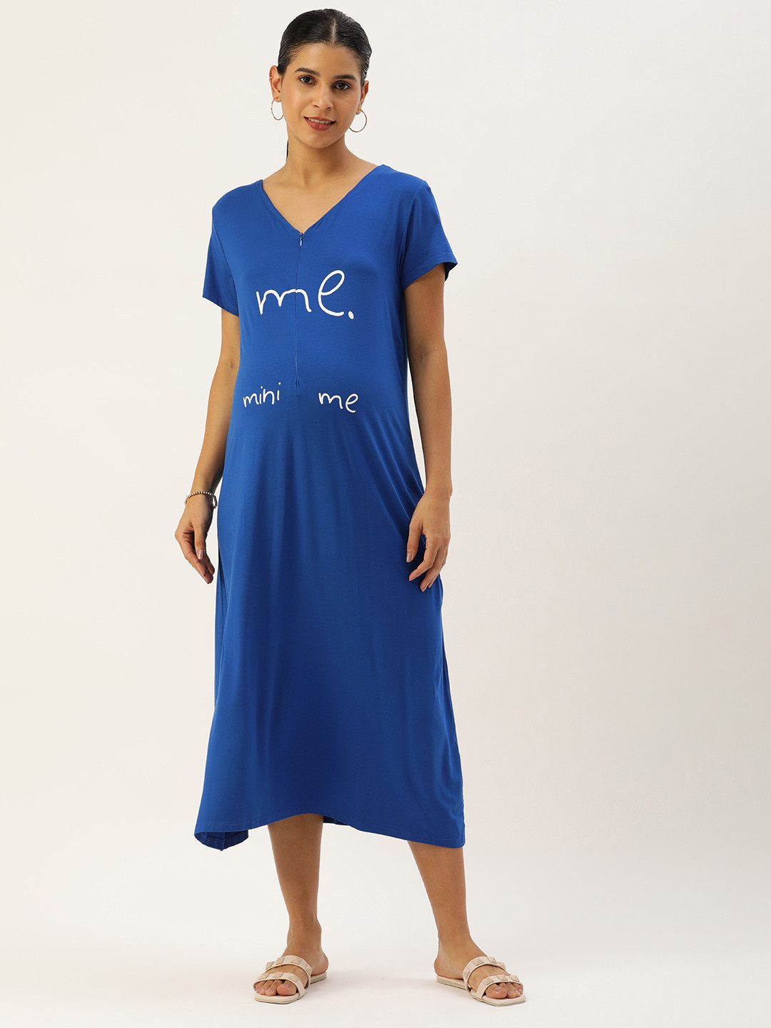 Blush 9 Printed Maternity & Feeding Dress