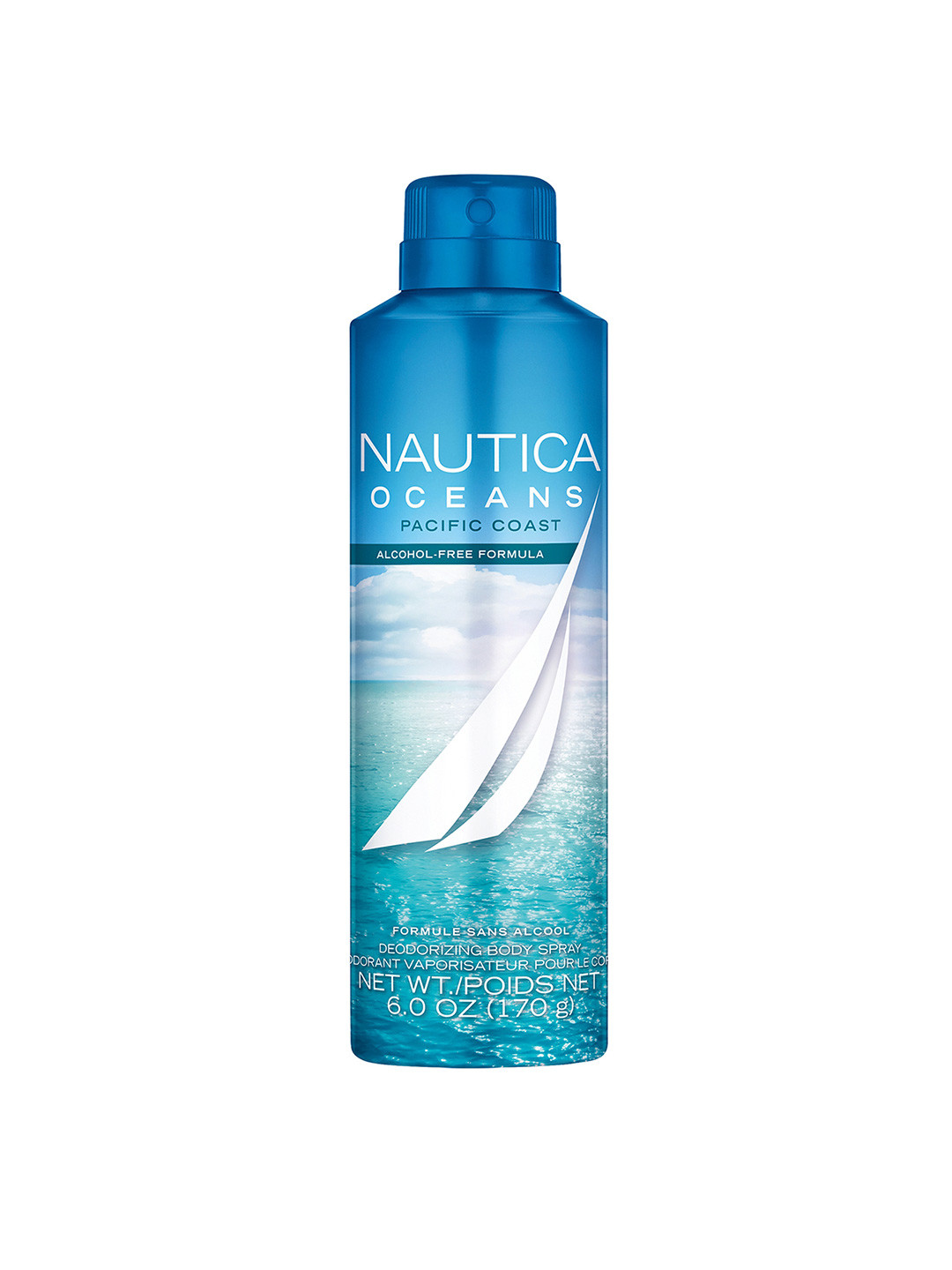 Nautica Men Oceans Pacific Coast Alcohol-Free Deodorizing Body Spray - 170g (150ml)