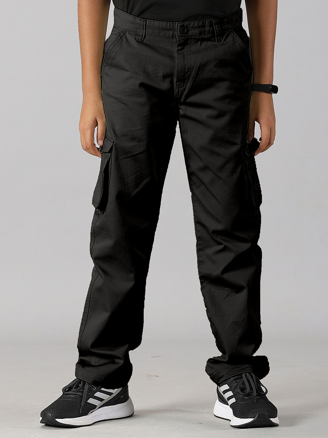 KiddoPanti Boys Mid Rise Pure Cotton Cargos