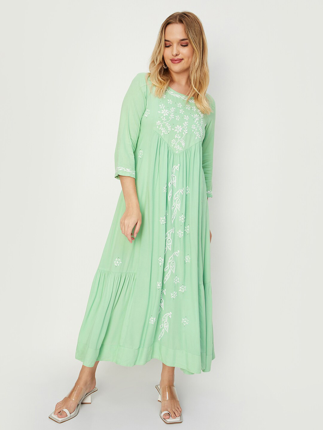 max Floral Embroidered Maxi Dress