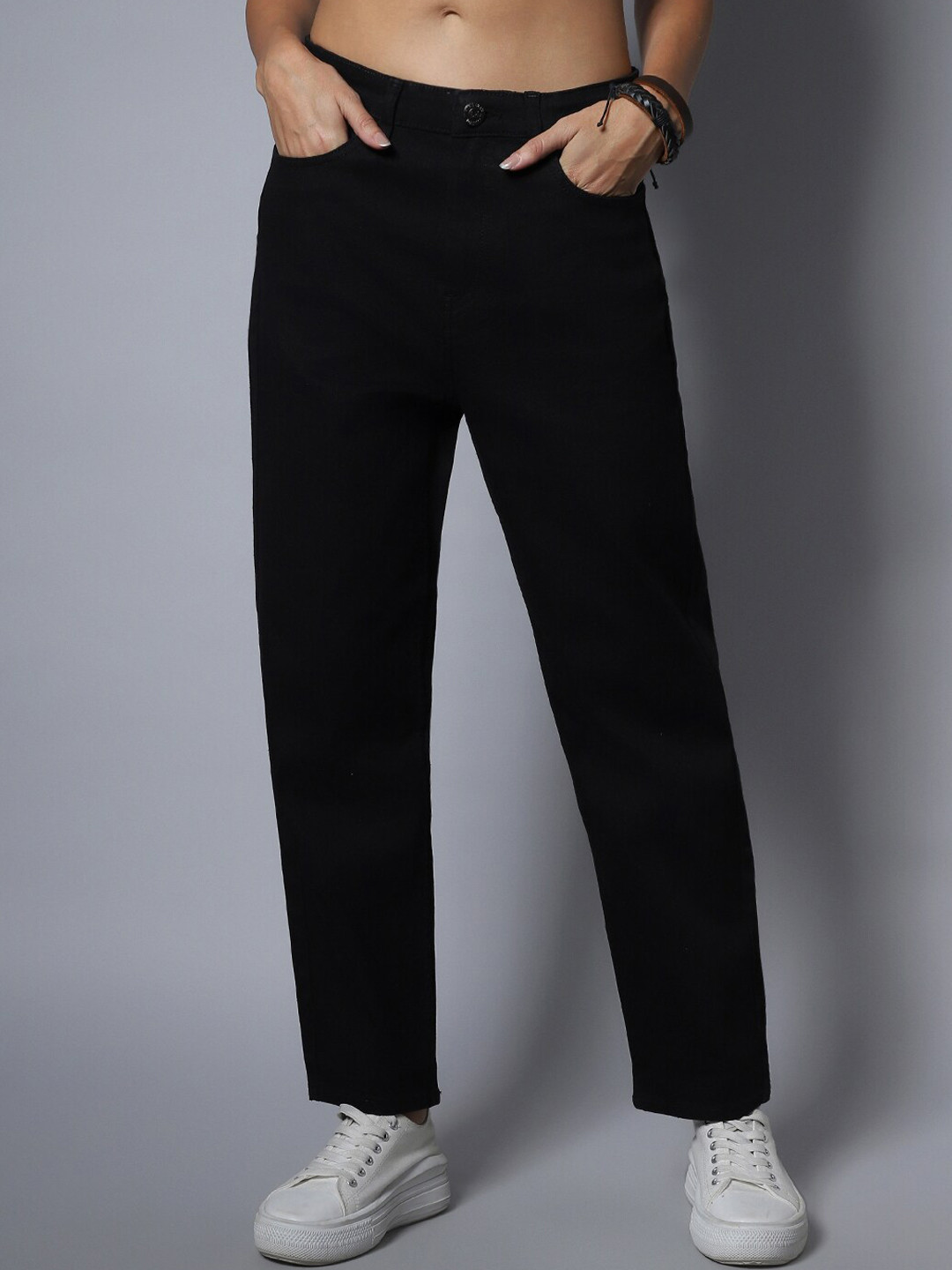 High Star Straight Fit High-Rise Stretchable Jeans