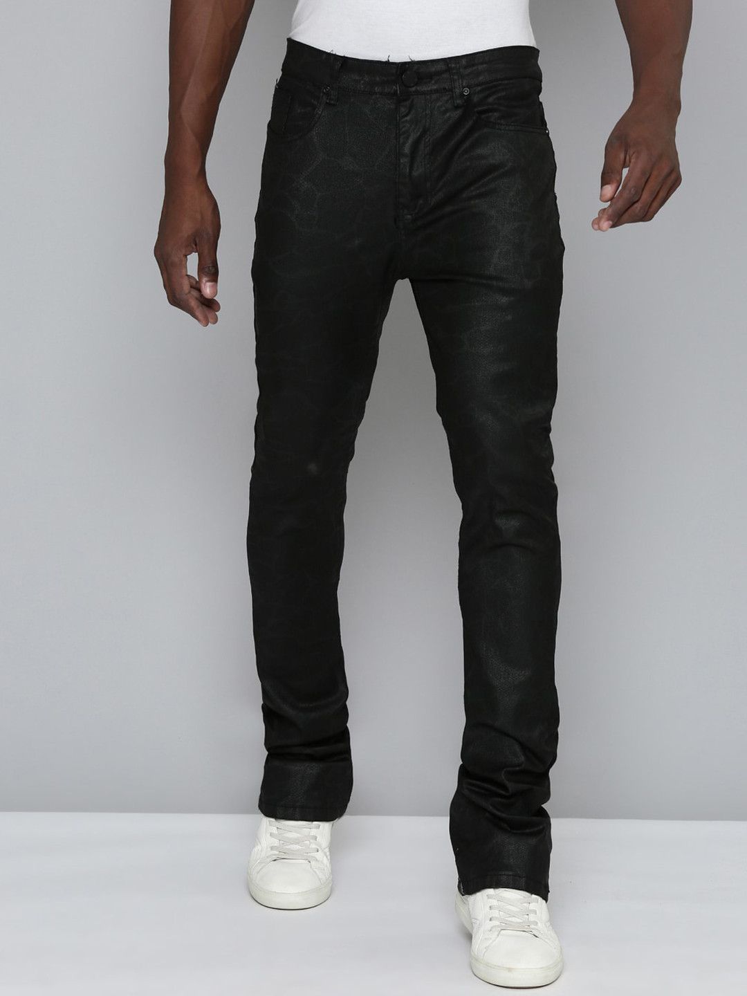 WAIMEA Men Hollywood Bootcut Slash Knee Stretchable Jeans