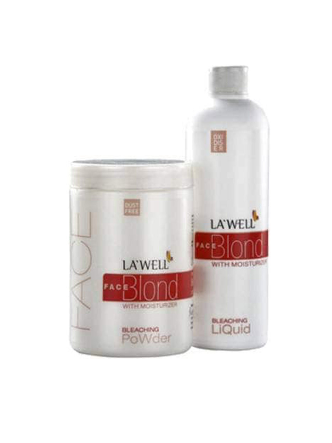 LAWell Professional Blond Face Liquid Bleach - 400ml & Powder Bleach - 250g