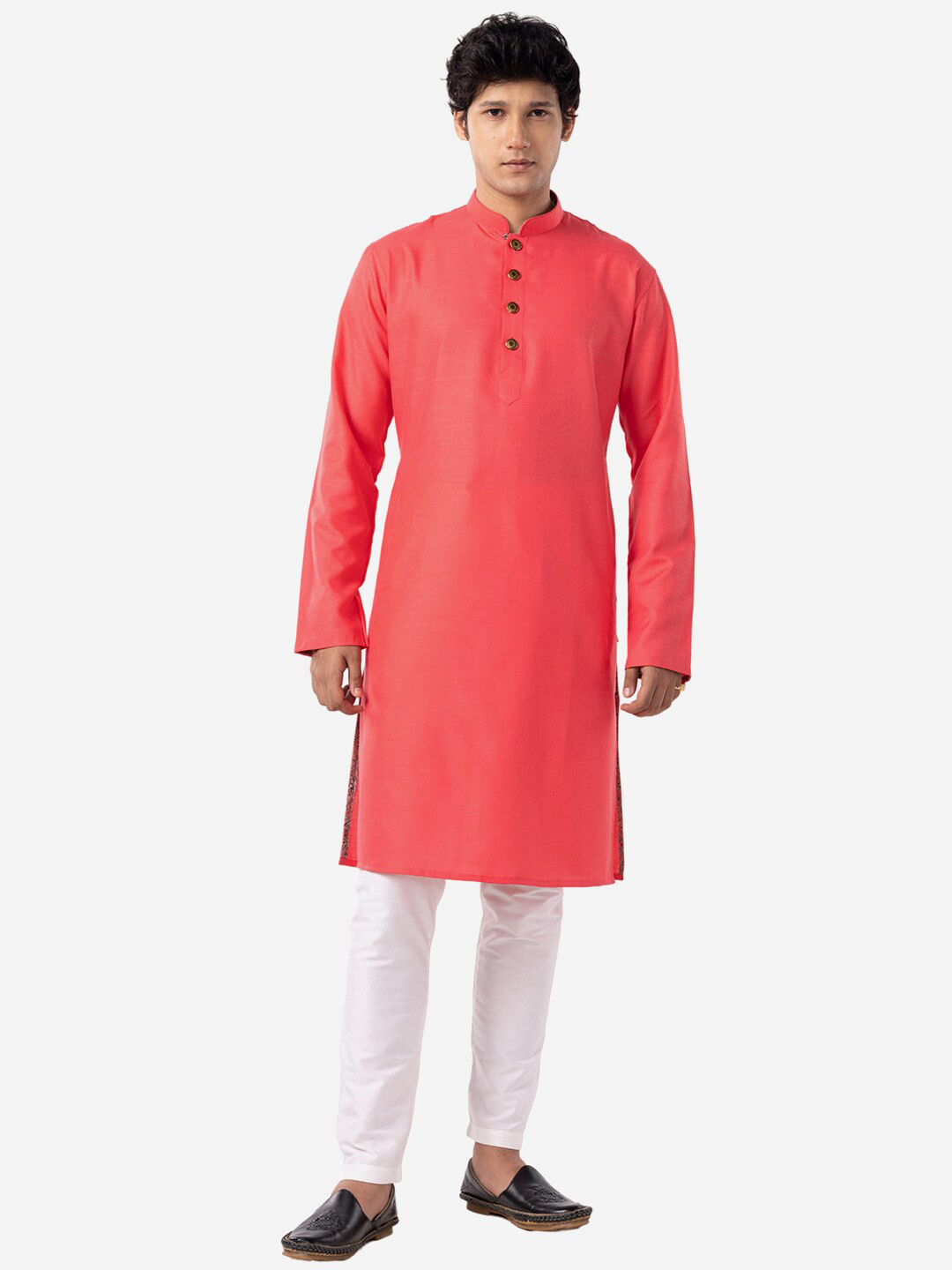 THE KURTA COMPANY Mandarin Collar Cotton Kurta