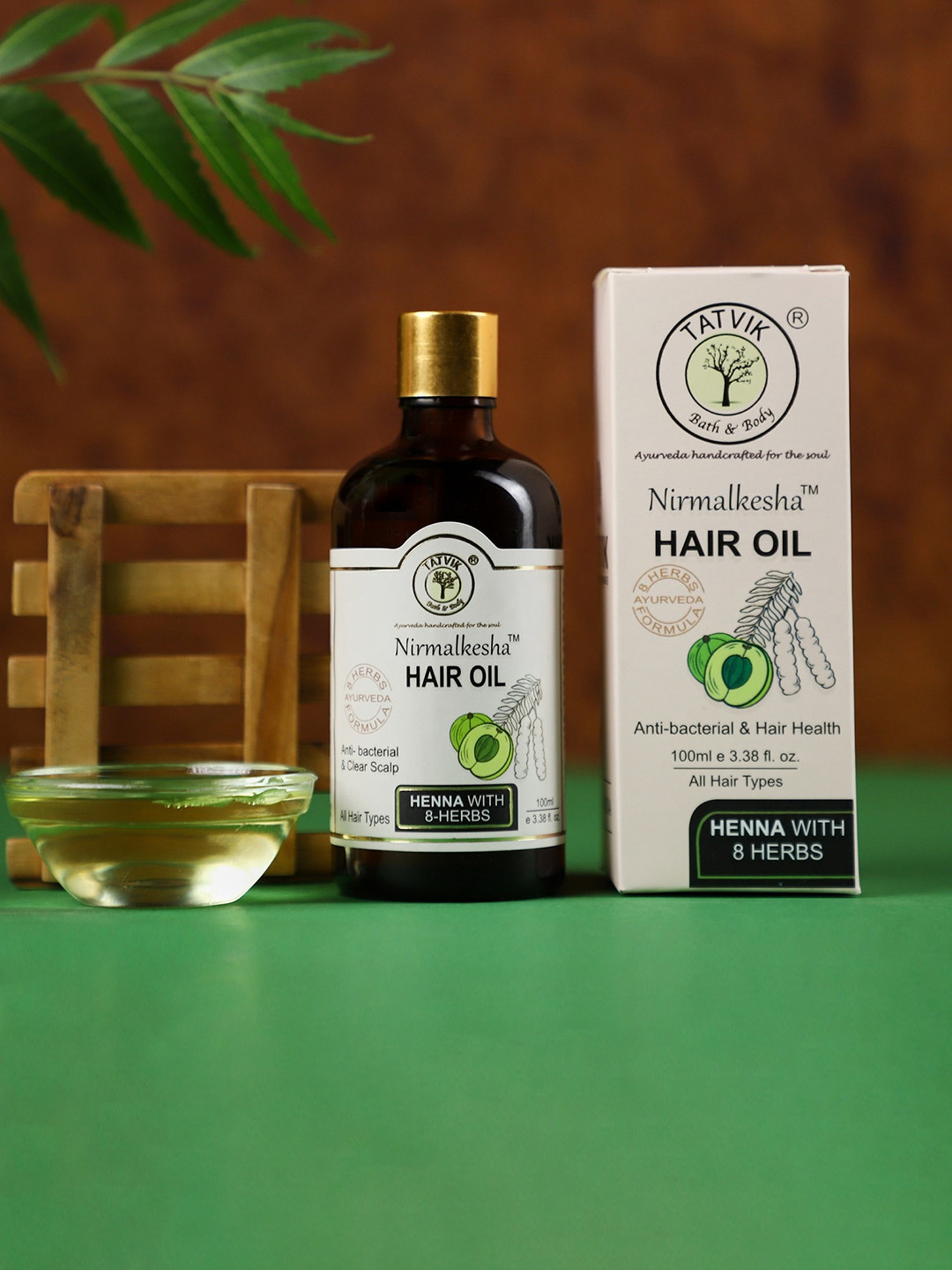 TATVIK Nirmalkesha Hair Oil with 8 Herbs Formula - 100 ml