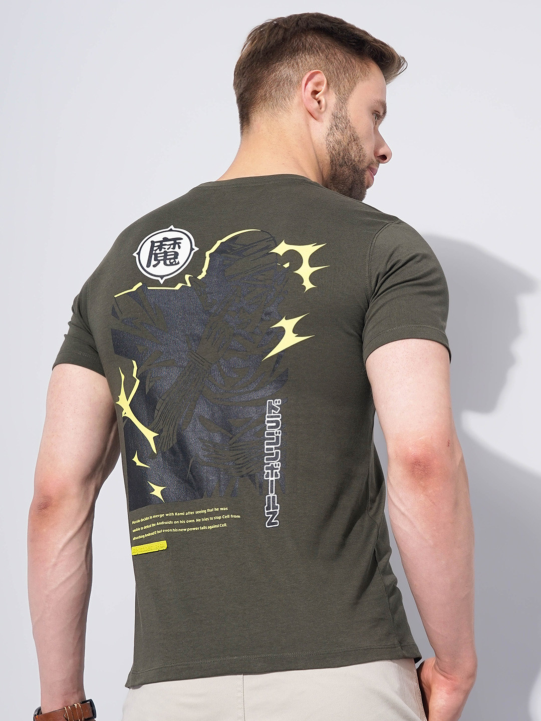 Celio Dragon Ball Z Printed Cotton Casual T-shirt