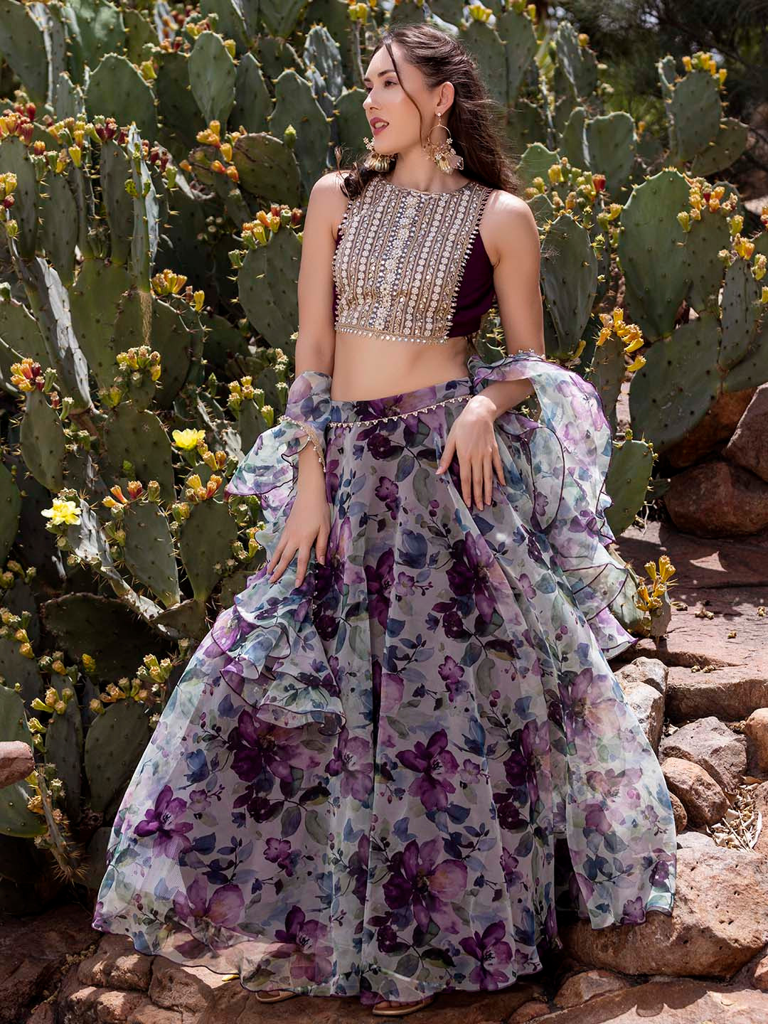 MABISH LUXE Embroidered Ready to Wear Lehenga Choli With Dupatta