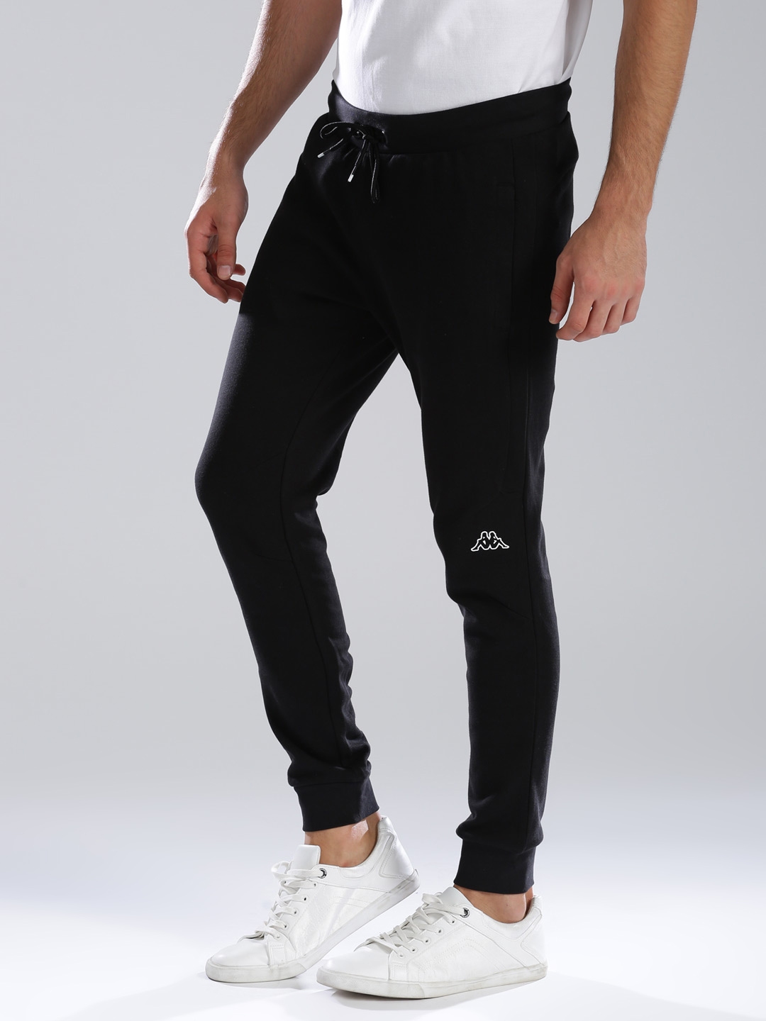 Buy Kappa Black Slim Fit Sports Wear Joggers - Track Pants for | Myntra