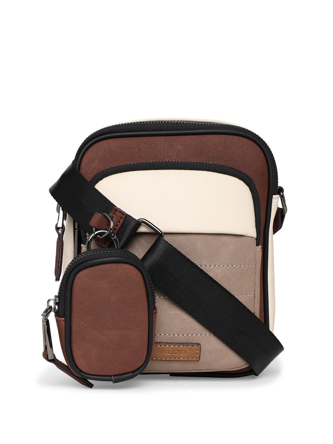 ALDO Colourblocked Cross Body Synthetic Messenger Bag