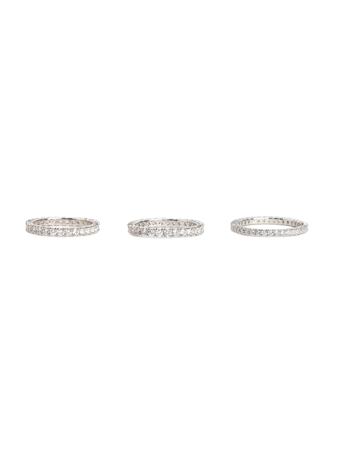 ALDO Set Of 3 Embellished Contemporary Stackable Finger Rings