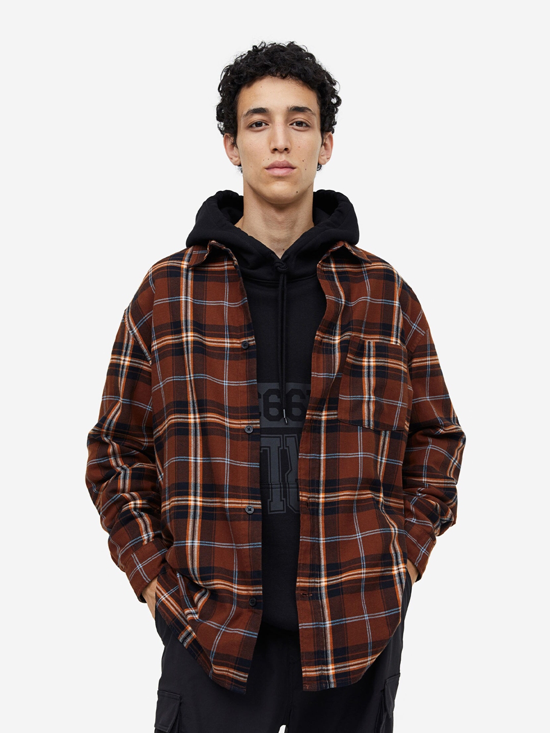 H&M Pure Cotton Relaxed Fit Flannel Shirt