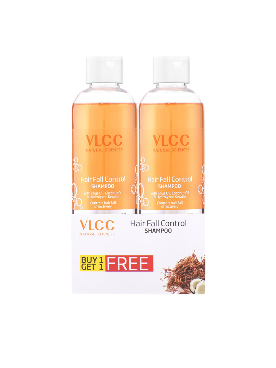 VLCC Natural Sciences Pack Of 2 Hair Fall Shampoos - 350 ml each & Face Wash - 100 ml