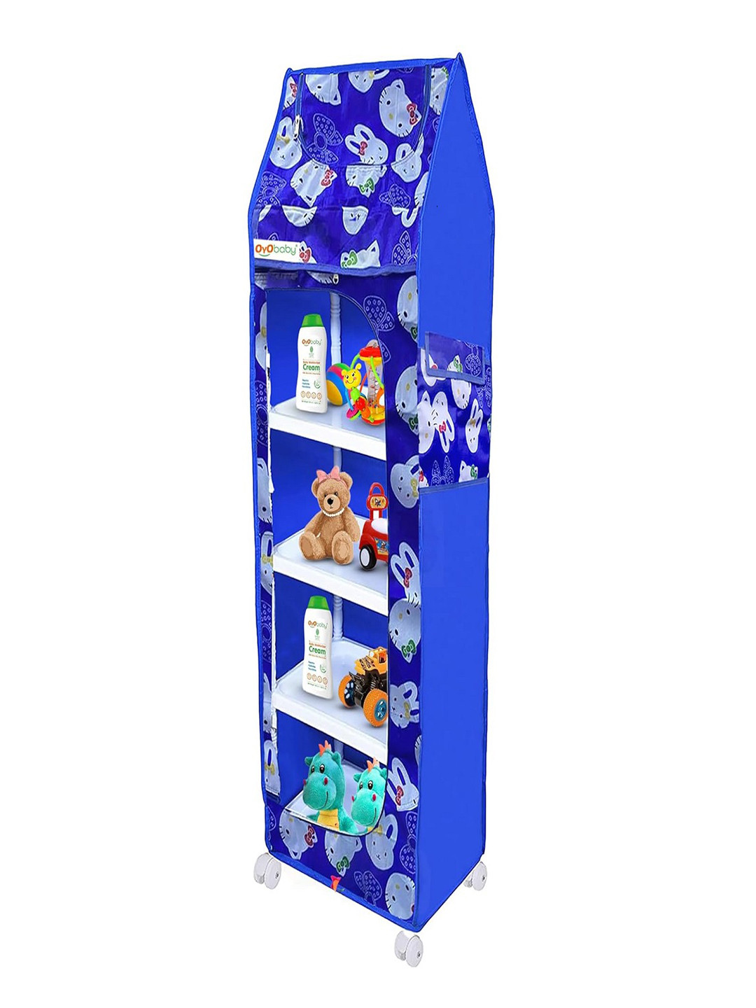 OYO BABY Kids Blue Multipurpose Portable Wardrobe With Wheels