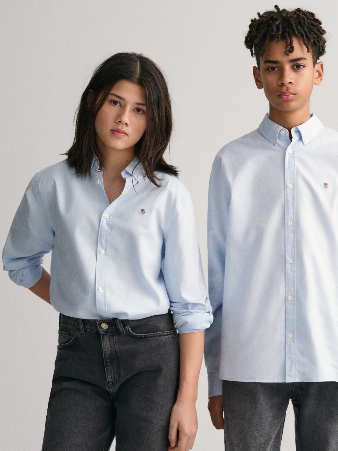 GANT Unisex Kids Button-Down Collar Casual Cotton Shirt