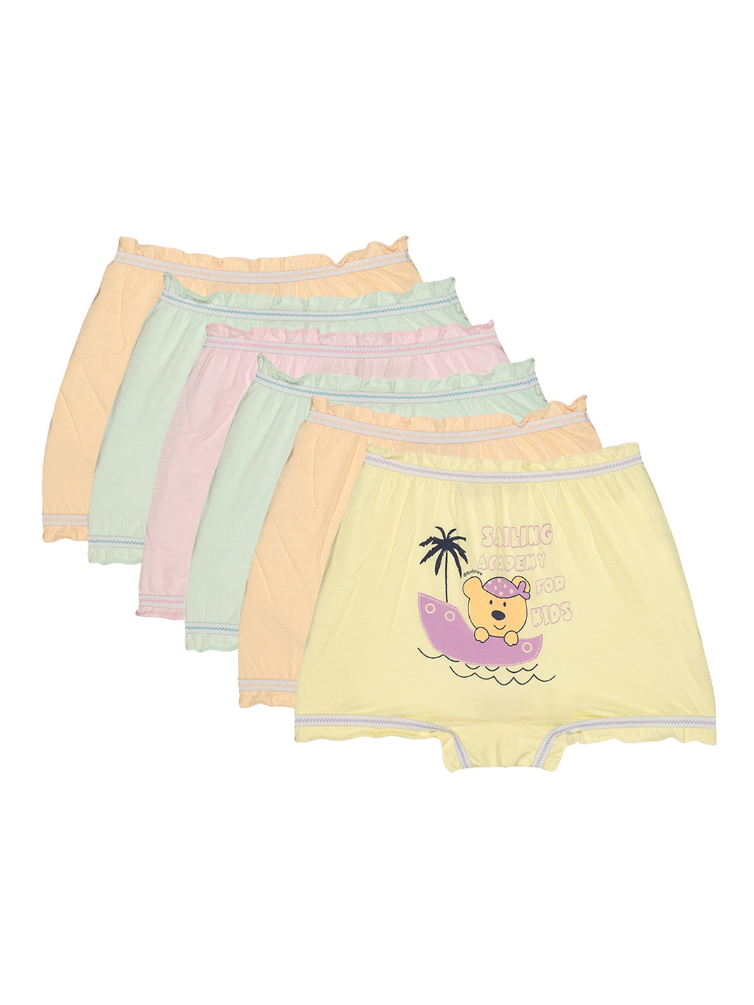 DYCA Kids Pack Of 6 Assorted Printed Cotton Boxer Style Briefs DIA705-PK008_P6