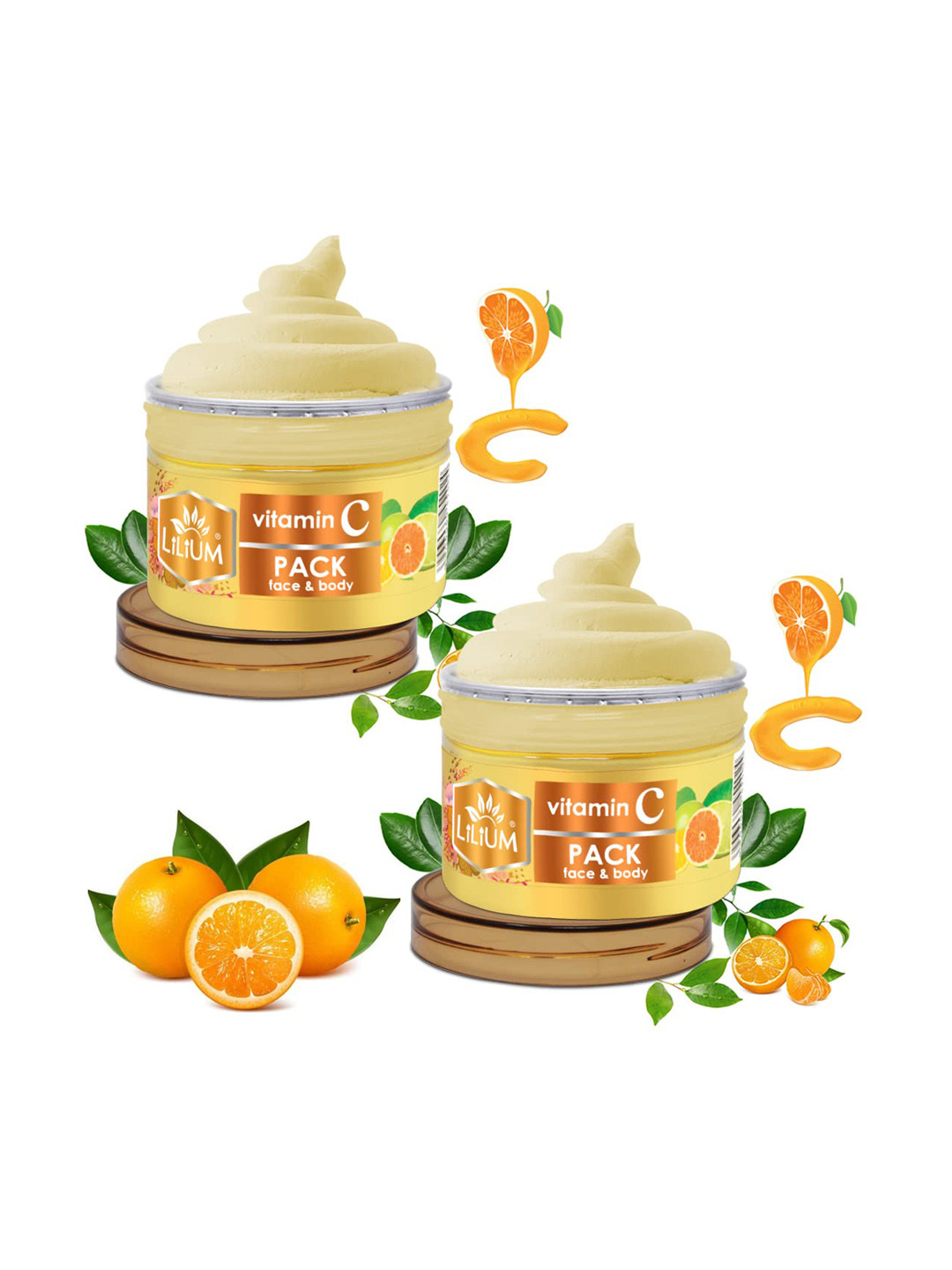 Lilium Set Of 2 Viatamin C Face & Body Pack - 250g Each