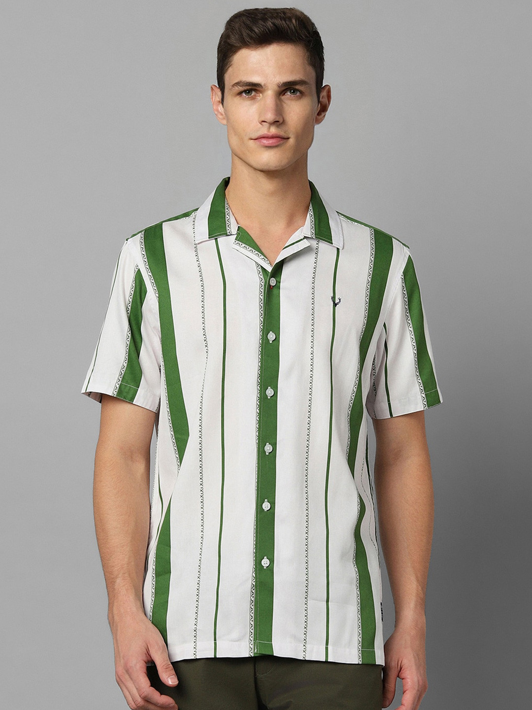 Allen Solly Multi Stripes Spread Collar Striped Casual Shirt