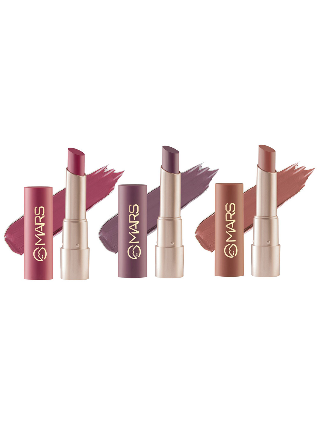 MARS Creamy Set Of 3 Bullet Lipstick-3.2g Each-Love Lavani13-Sinful Salsa14-Jazzy Jhumar15