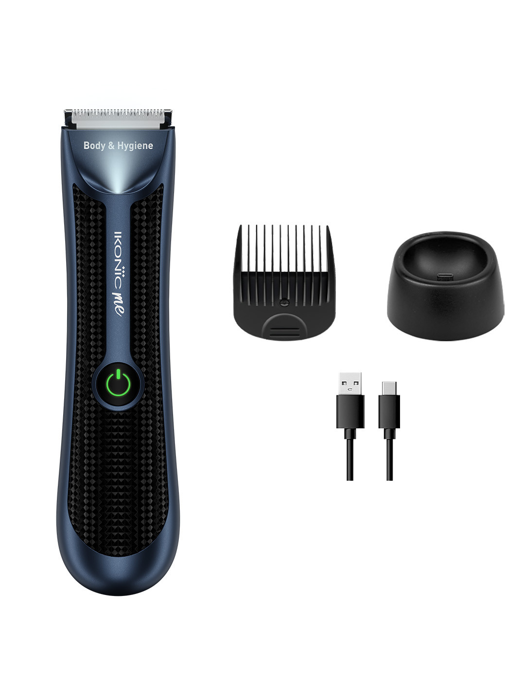 Ikonic Me Beard and Body Waterproof Trimmer with Upto 90 Minutes Runtime - Blue