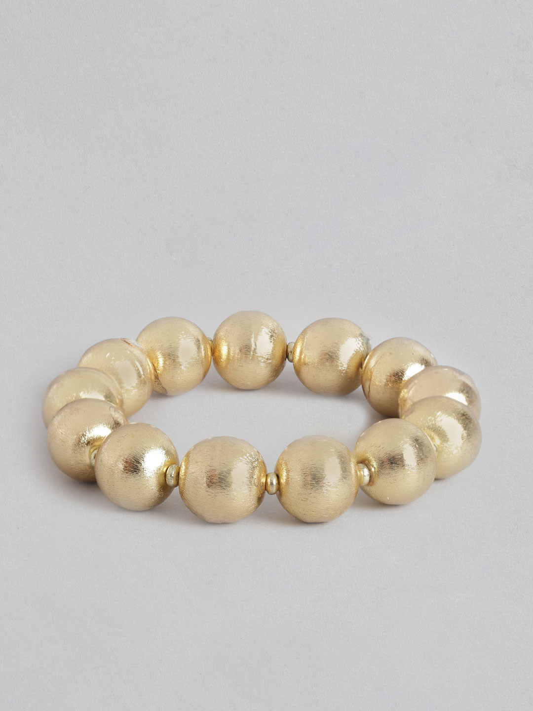 RICHEERA Gold-Plated Artificial Beads Bracelet