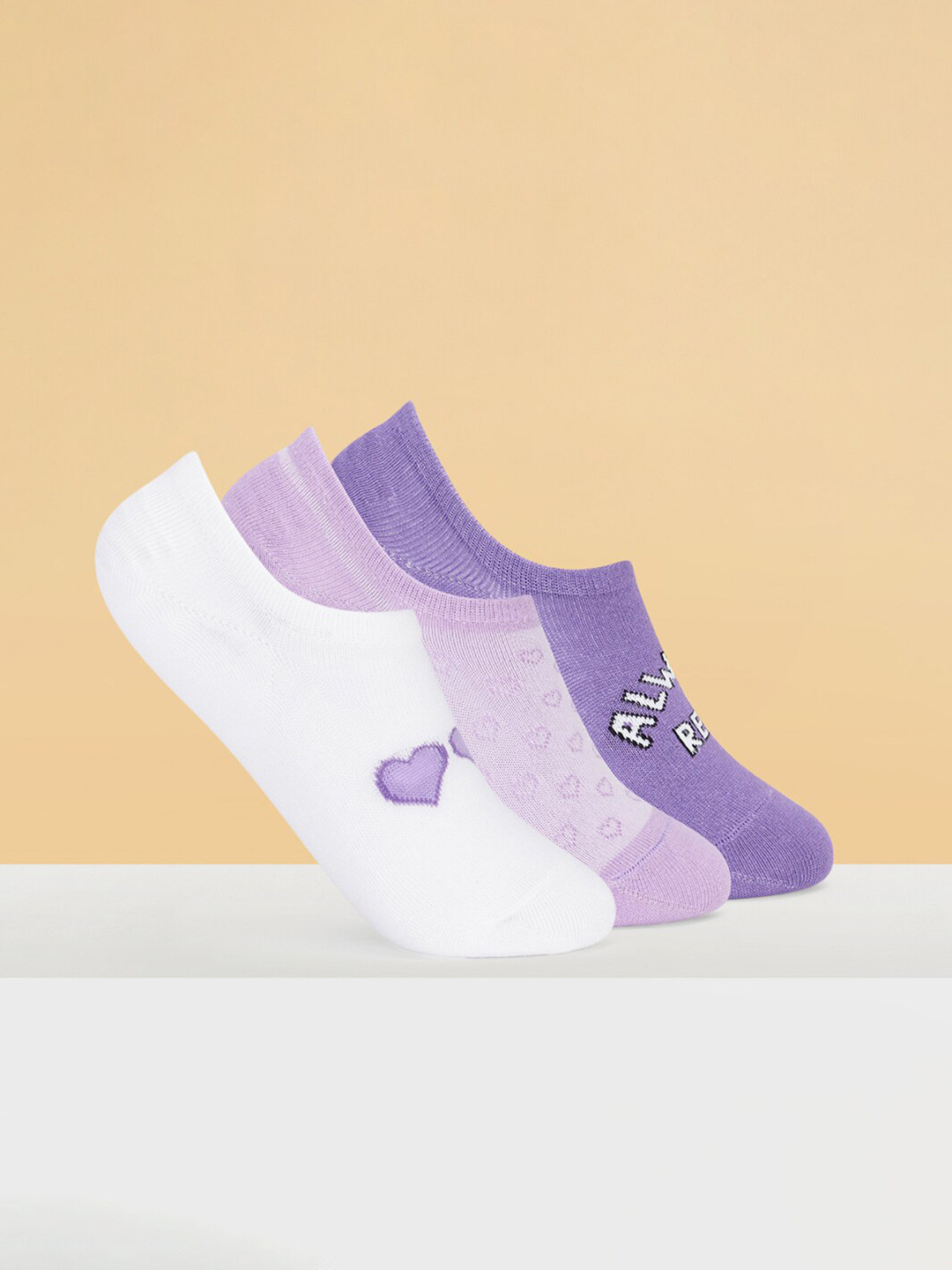 Honey by Pantaloons Women Pack Of 3 Patterned Shoe Liner Socks