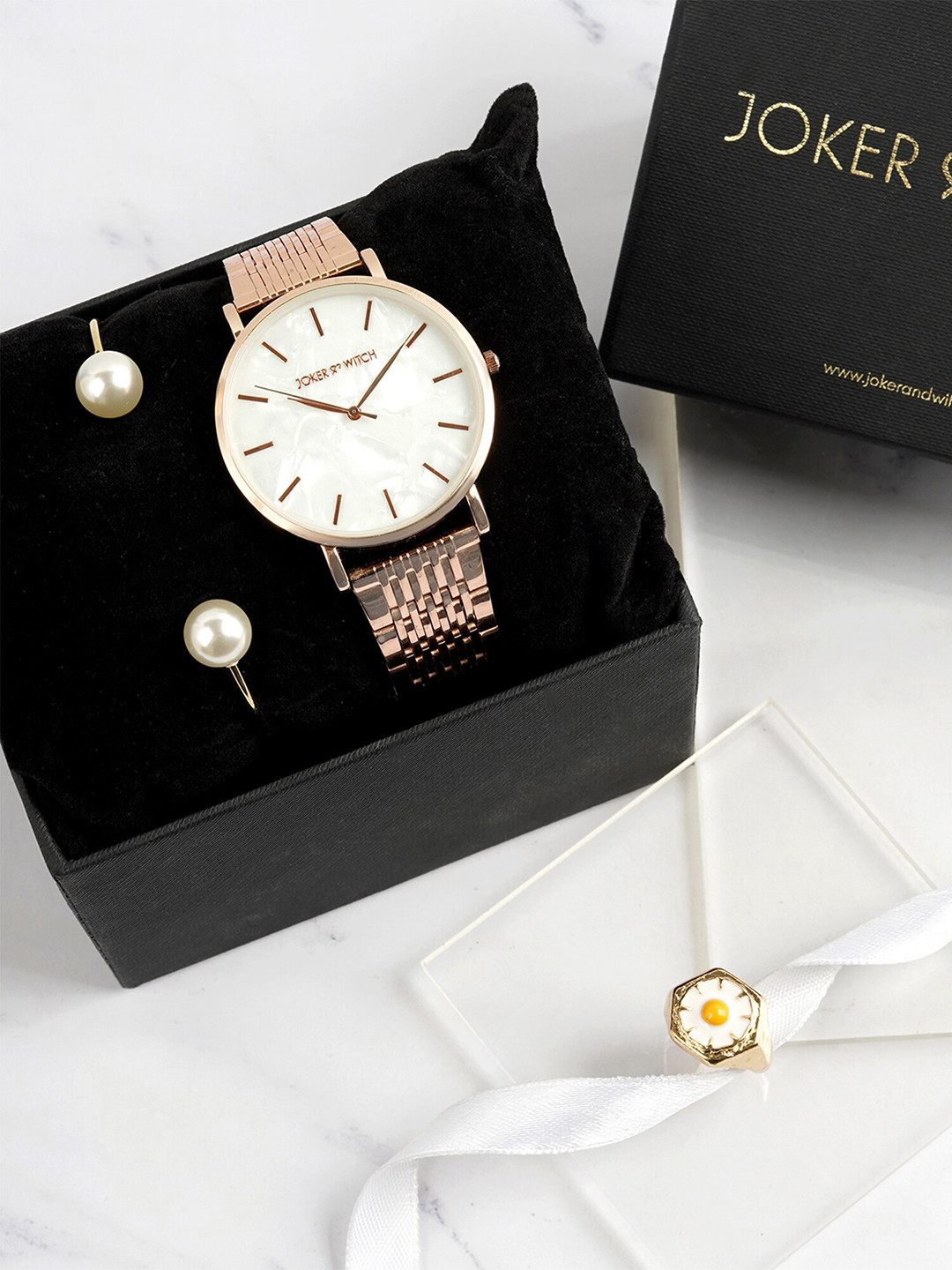 JOKER & WITCH Women Watch & Bracelet Set Gift Set JWLT574