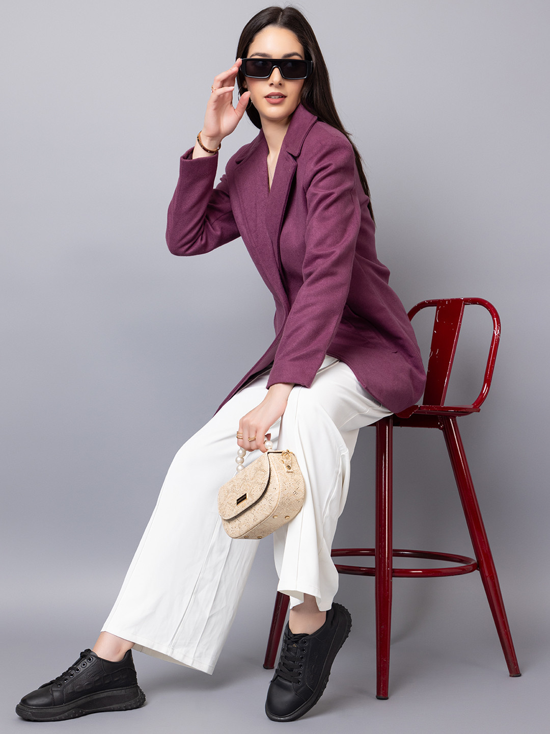 Dlanxa Single Breasted Wool Overcoat