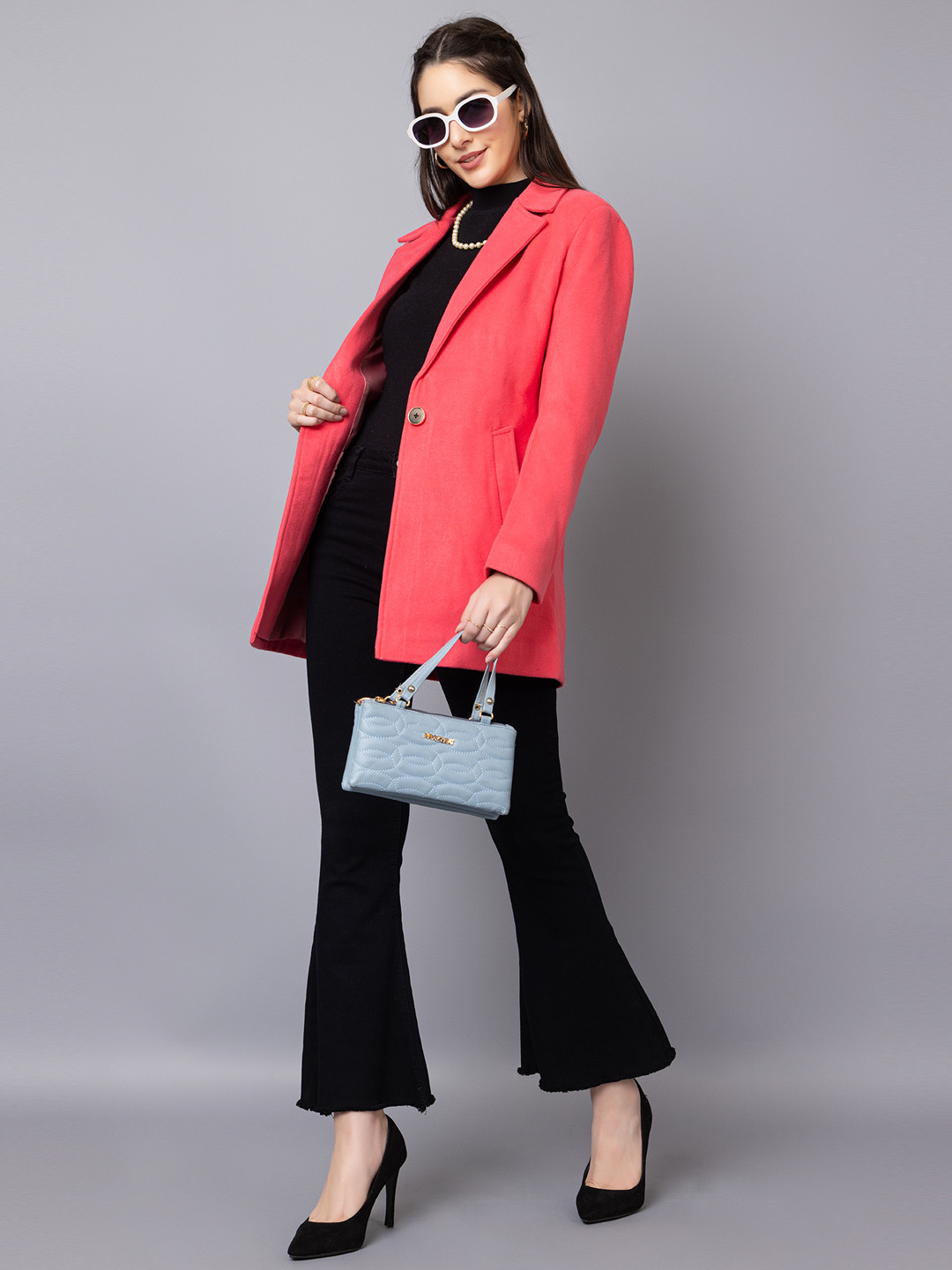 Dlanxa Single-Breasted Wool Overcoat