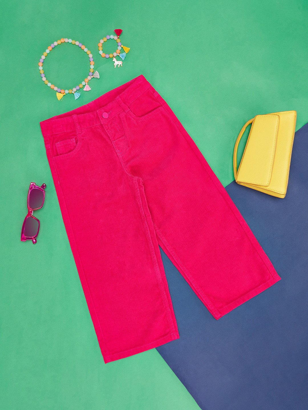 Pantaloons Junior Girls Cotton Corduroy Trousers