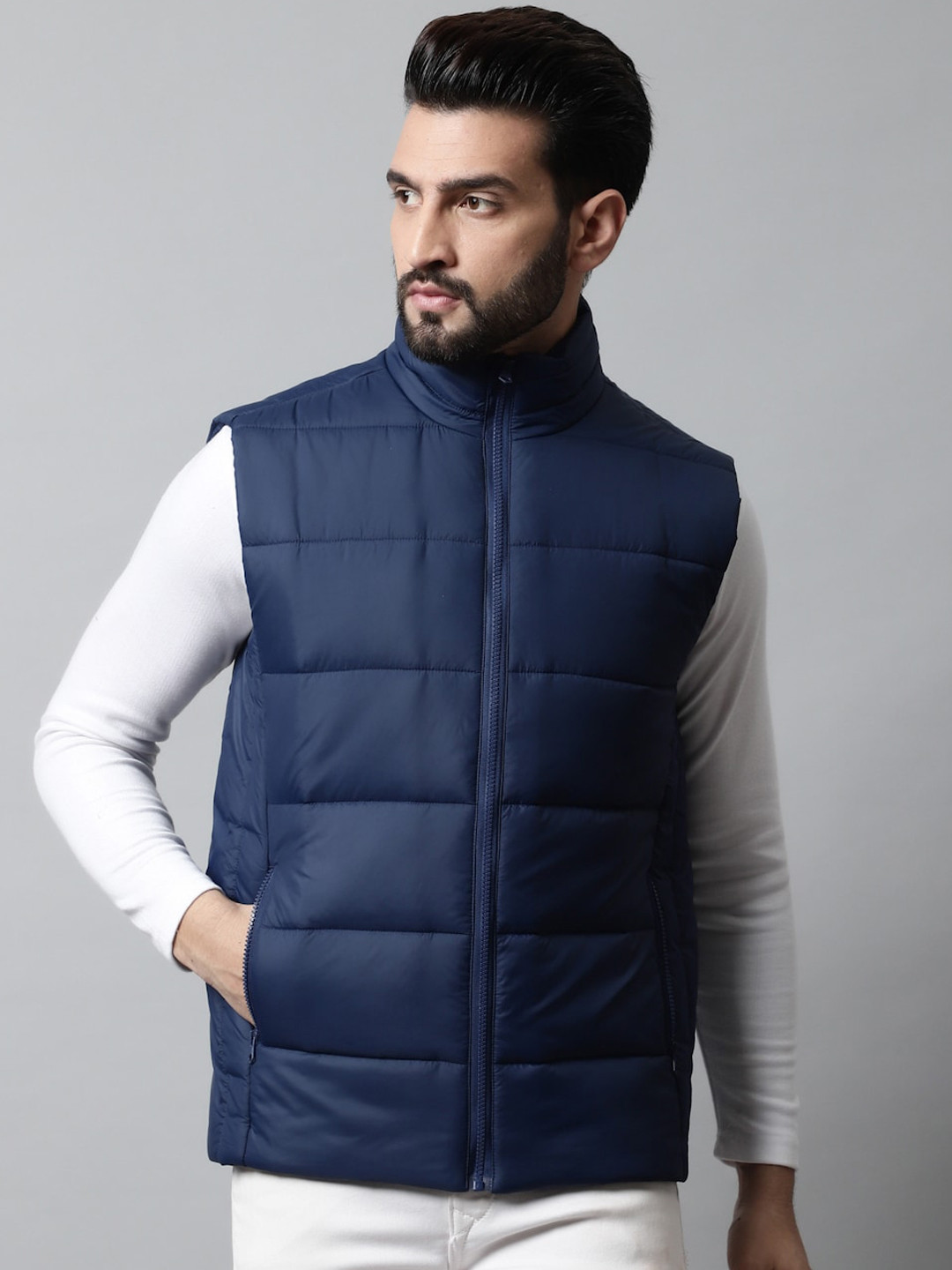 HOUSE OF VEDAS Men Lightweight Outdoor Quilted Jacket