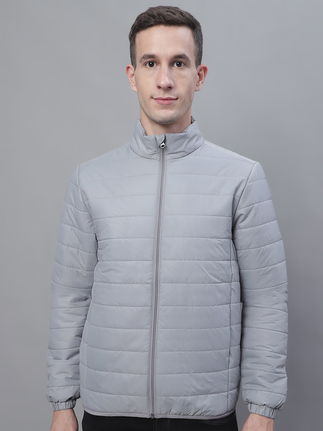 HOUSE OF VEDAS Men Lightweight Longline Outdoor Quilted Jacket