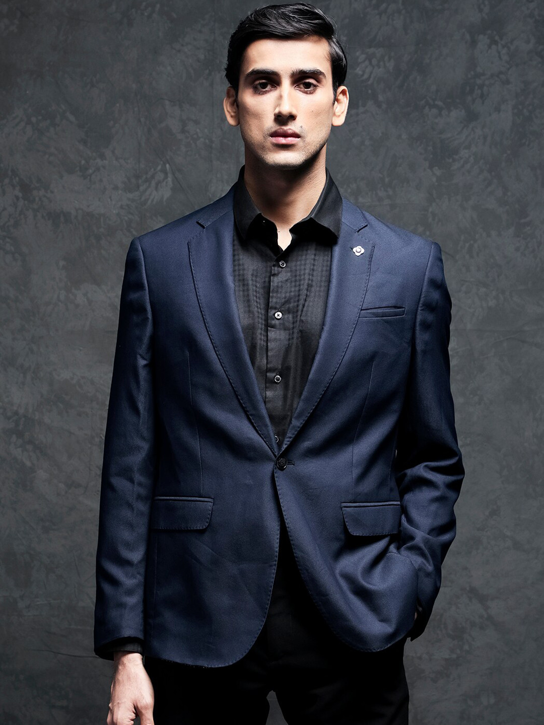 RARE RABBIT Men Barton Tailored Fit Notched Lapel Single-Breasted Blazer