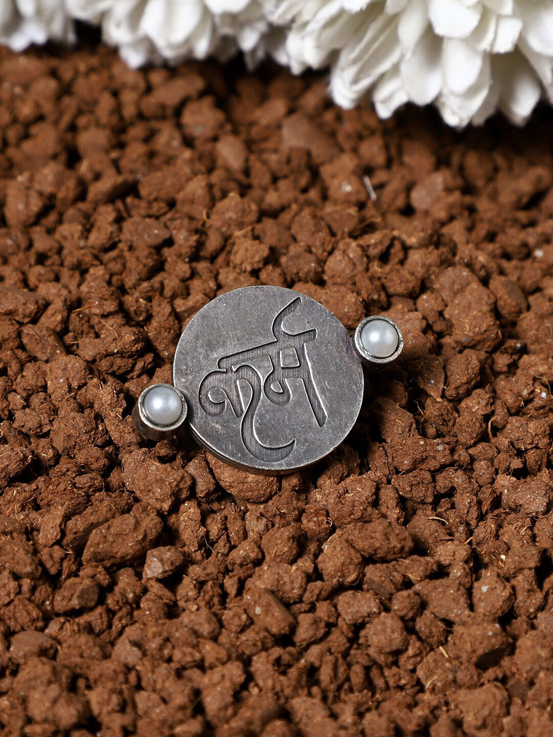 VENI Silver-Plated Karm Charm Adjustable Ring