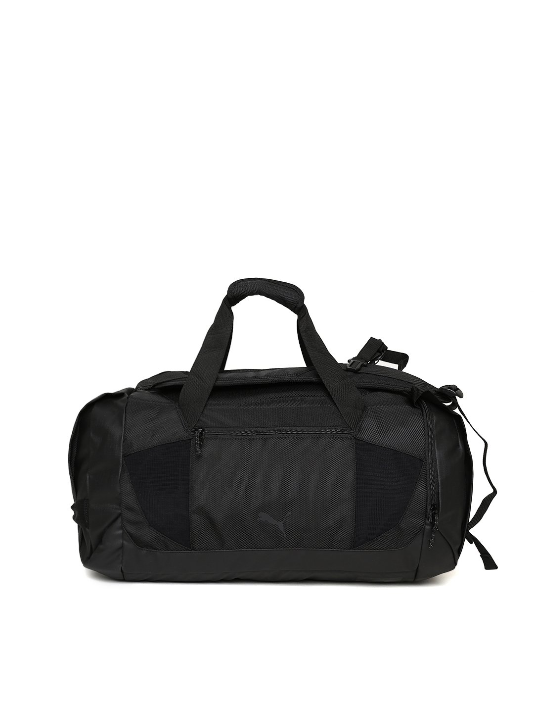 puma black solid duffle bag