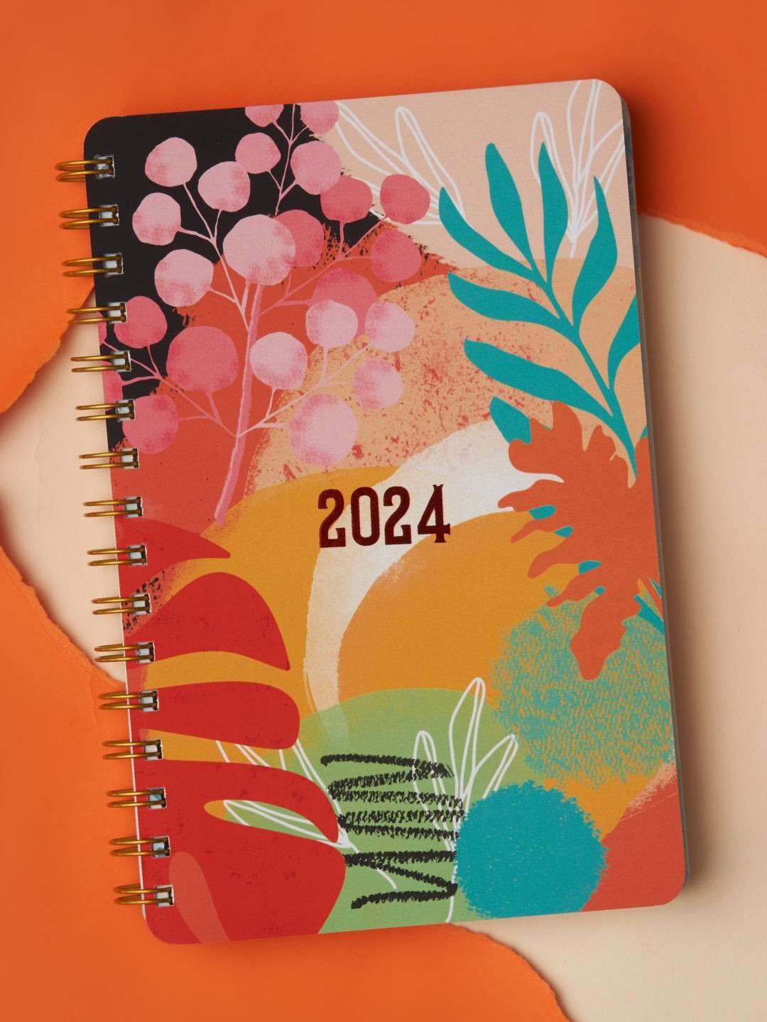 Doodle Printed Undated Wiro Bound A5 Happiness Planner