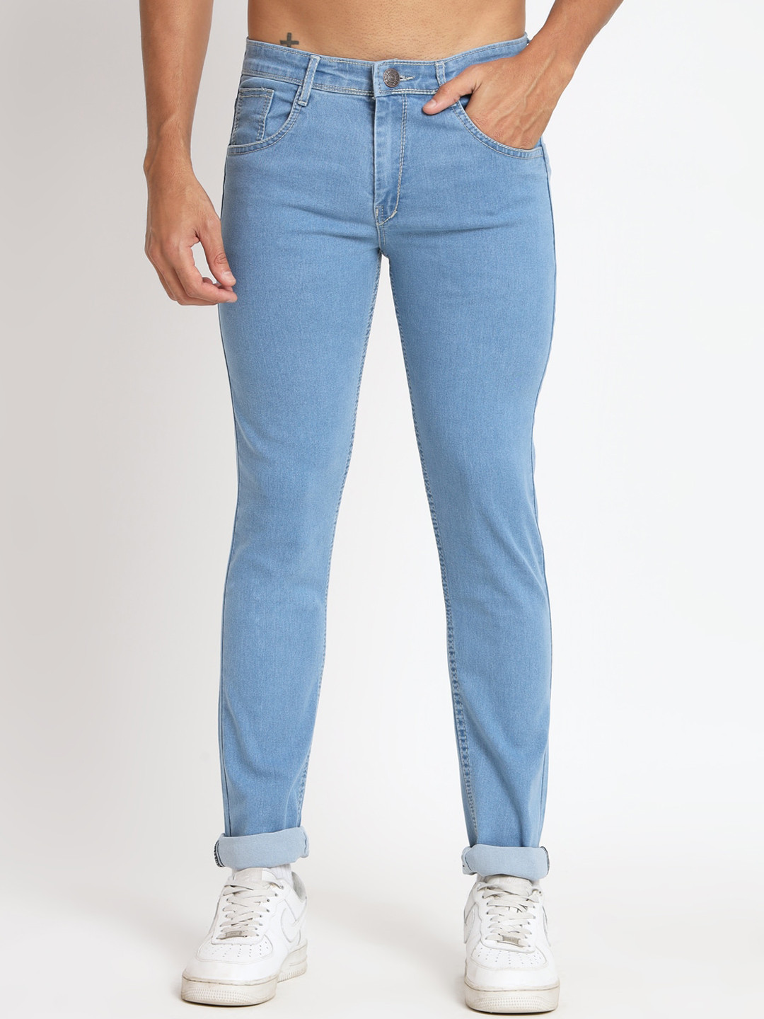 RAGZO Men Slim Fit Low-Rise Clean Look Stretchable Jeans