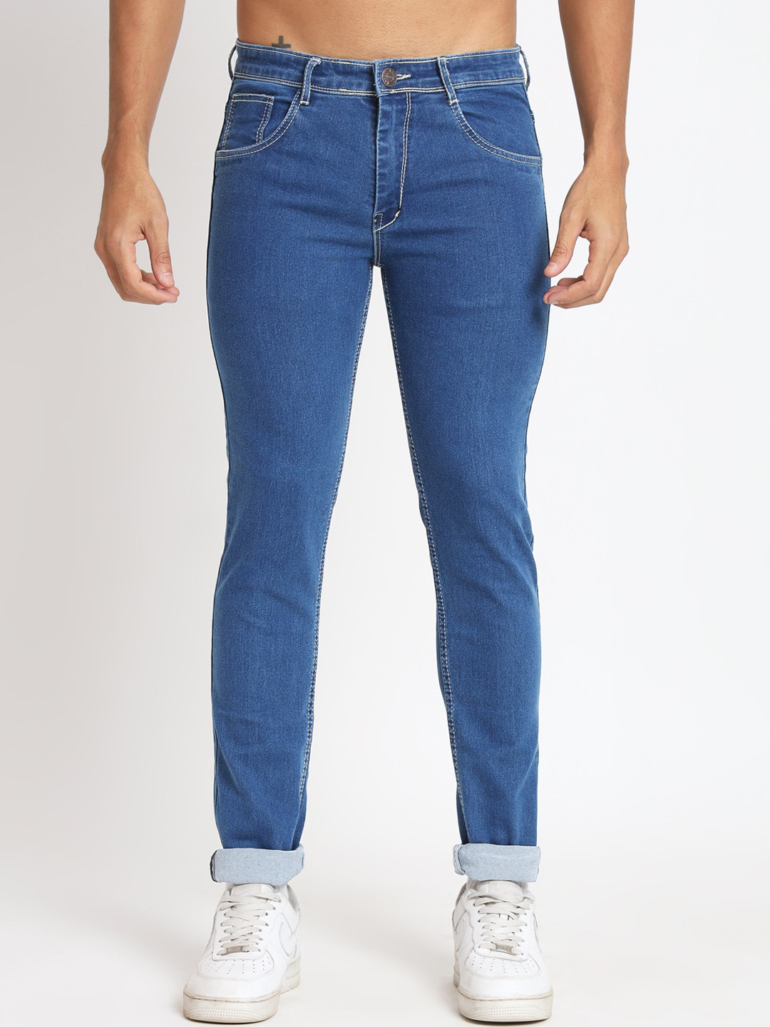 RAGZO Men Slim Fit Low-Rise Clean Look Stretchable Jeans