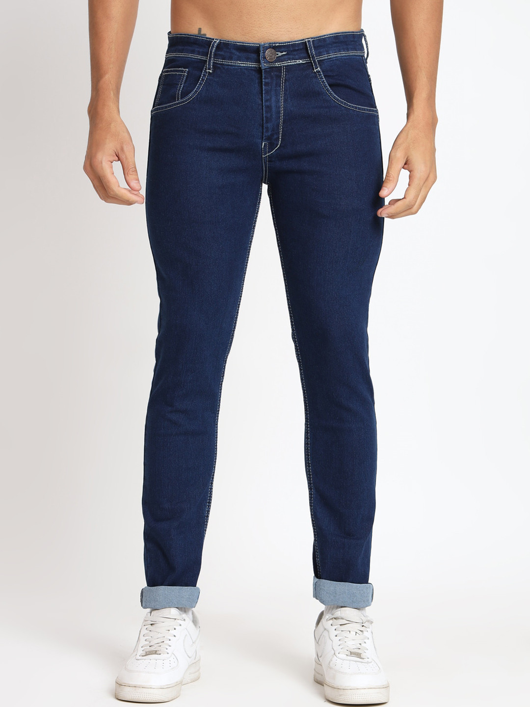 RAGZO Men Slim Fit Low-Rise Clean Look Stretchable Jeans
