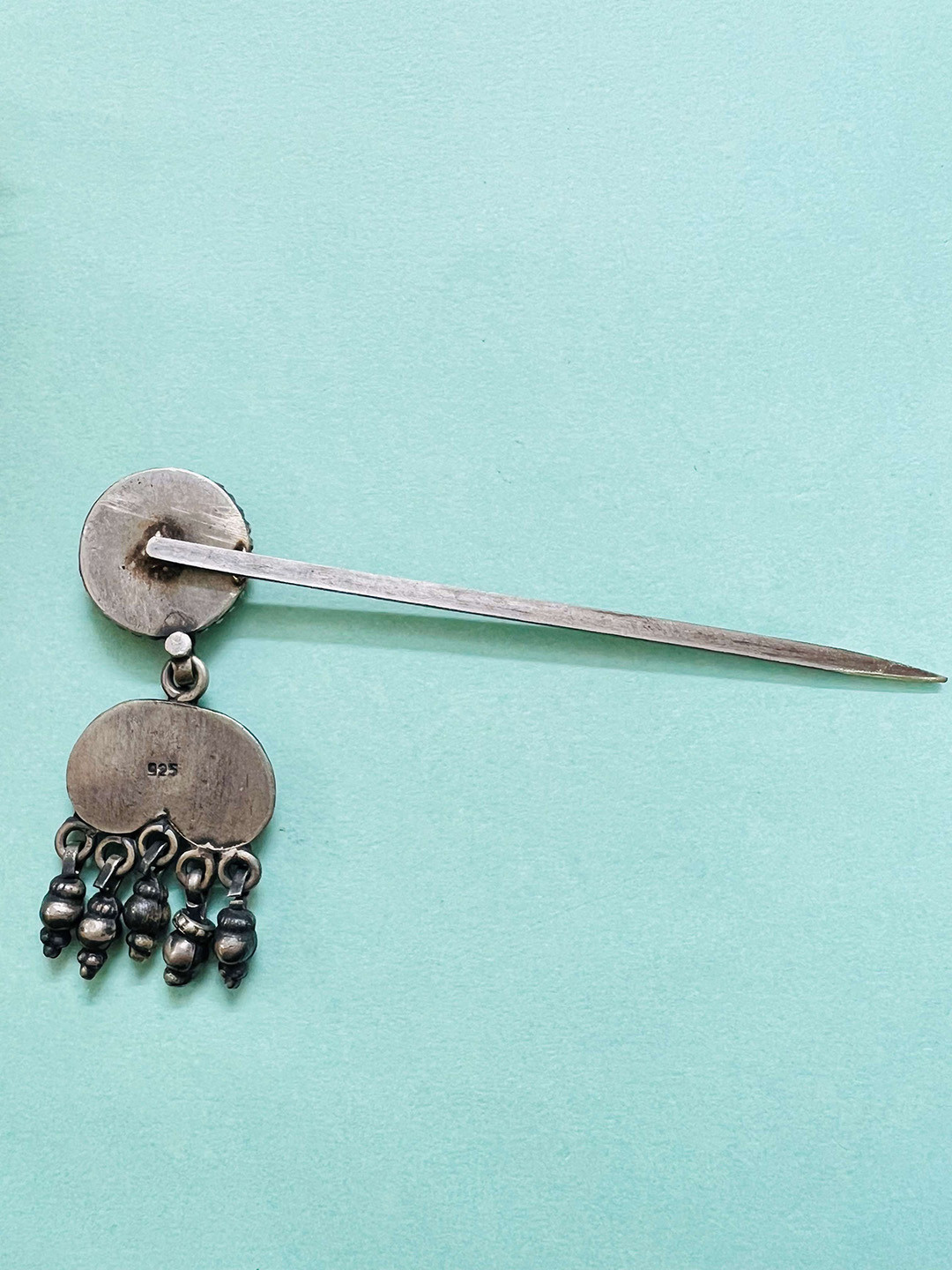 Arte Jewels Oxidised Silver Hair Pin