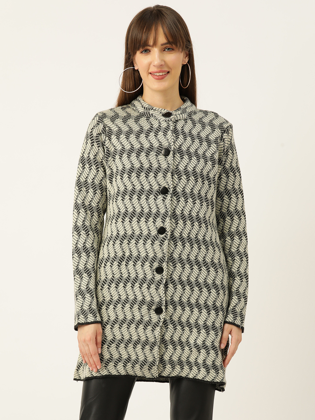 American Eye Geometric Longline Cardigan