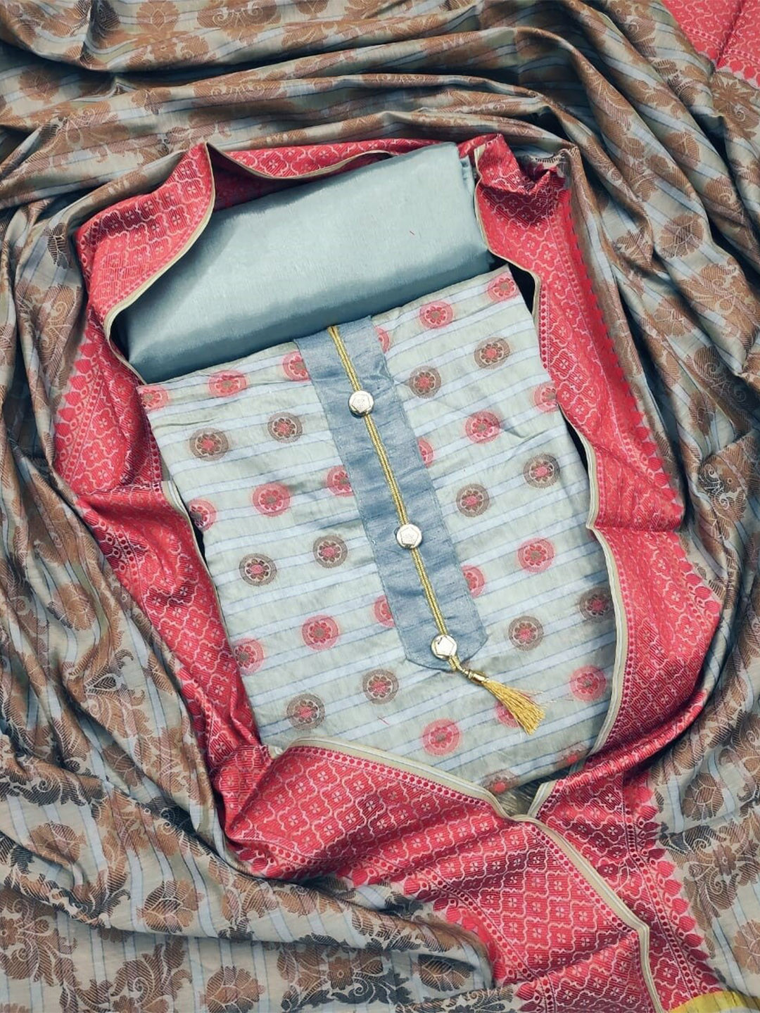 MANVAA Pure Silk Unstitched Dress Material