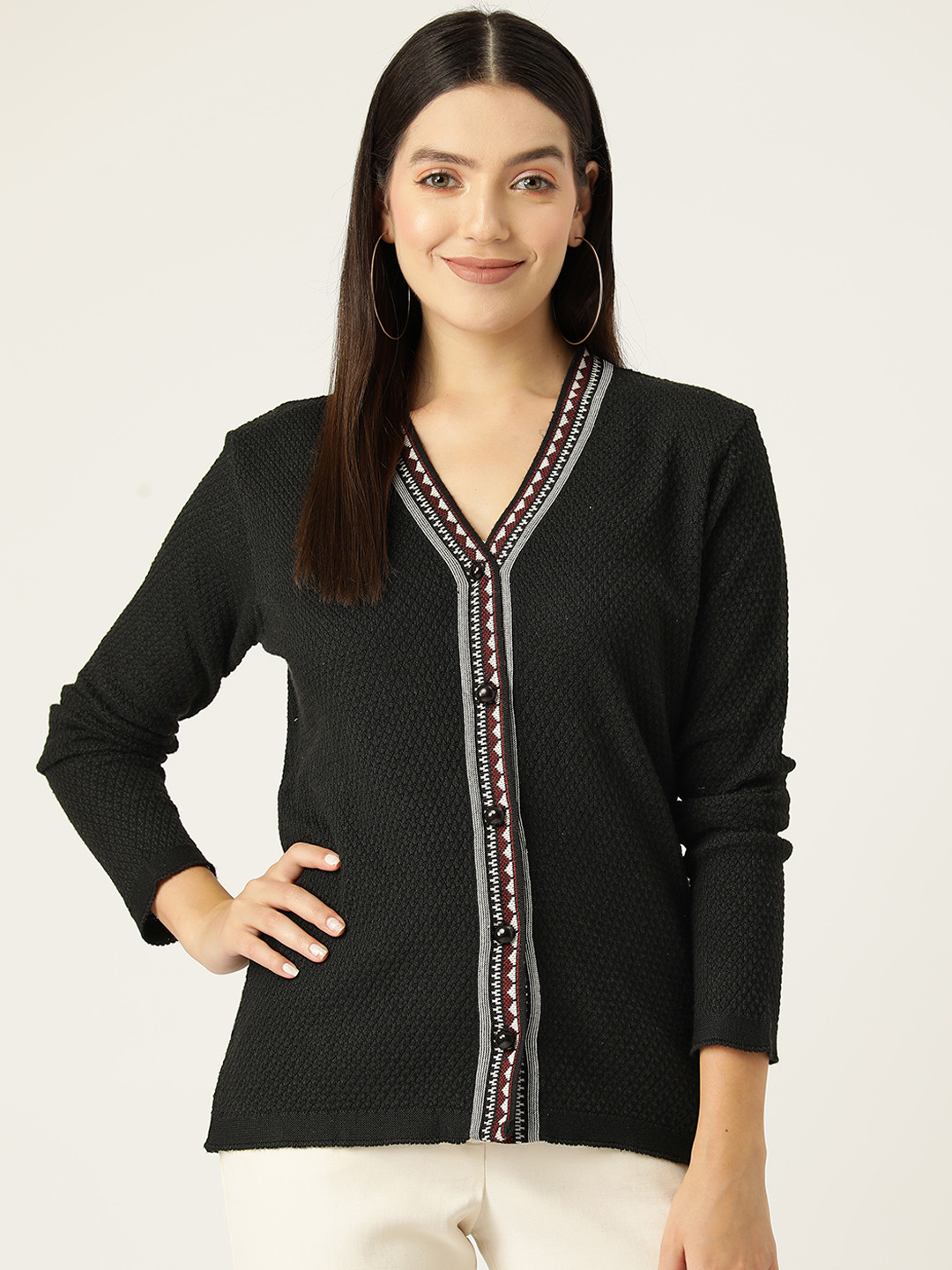 American Eye Women Solid Cardigan